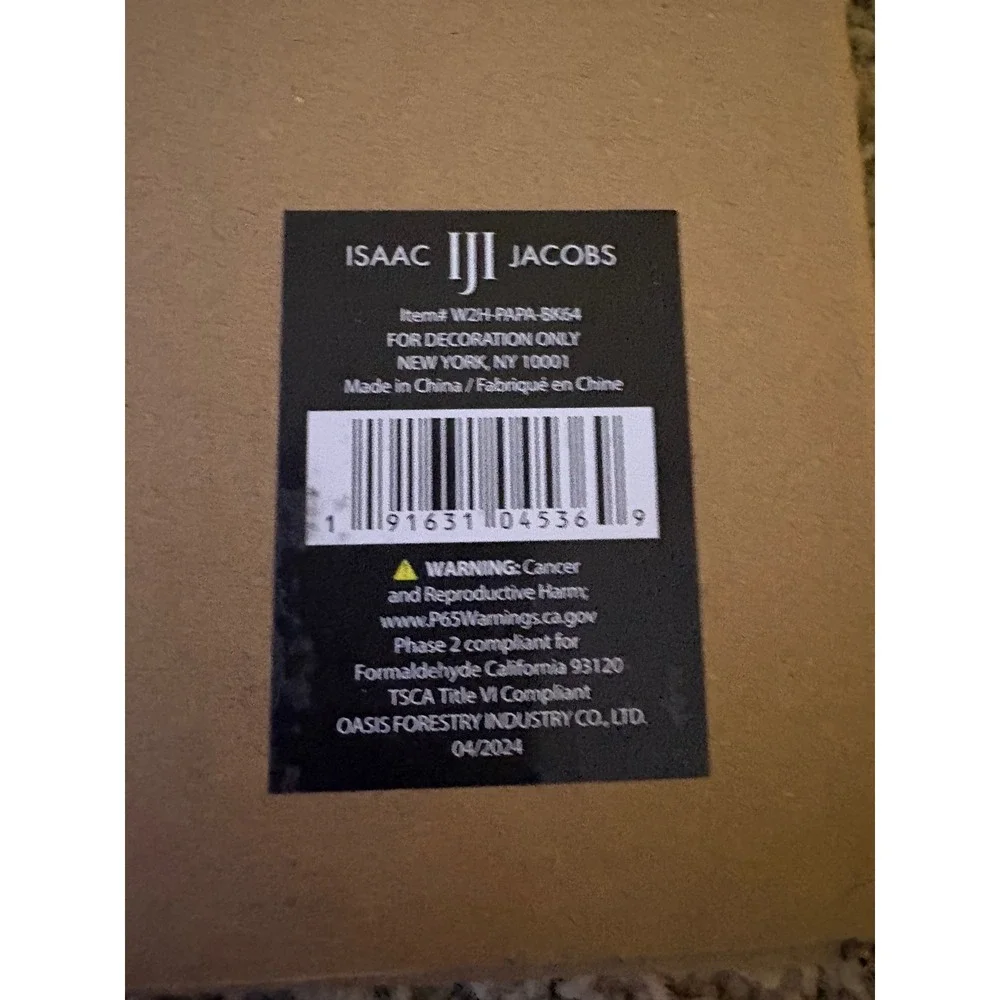 New Isaac Jacobs Papa‎ Black Picture Frame 5x7 Photo Home Decor Gift New